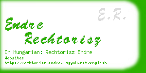 endre rechtorisz business card
